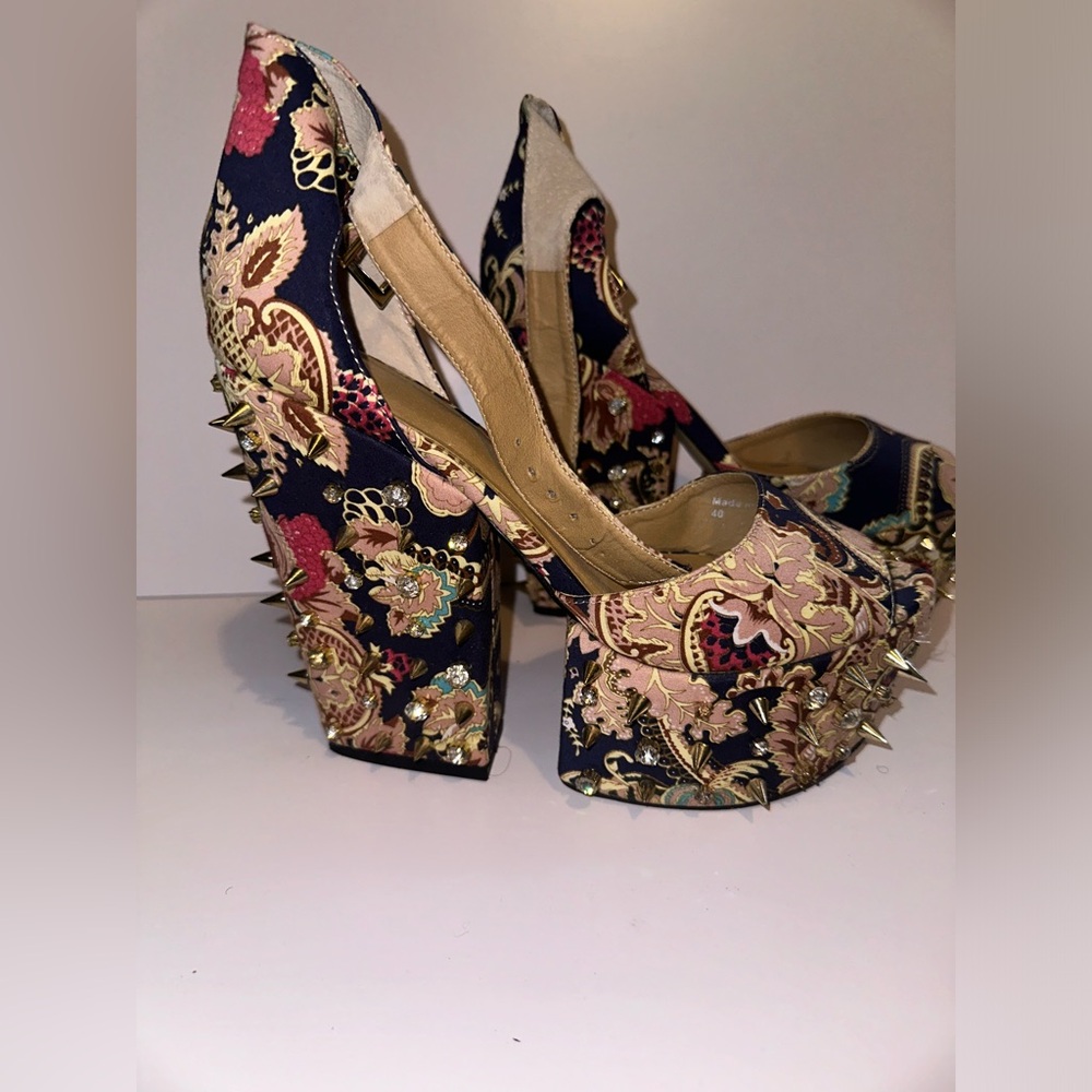 Asos Embellished And Spiked Platform Shoes